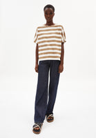 Kajaa Block Stripes Tee - Smoky Almond/Oatmilk