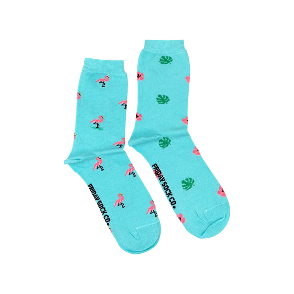 Tiny Flamingo Mismatched Socks