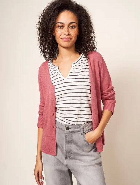 Hannah Cardigan - Mid Pink