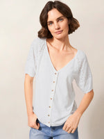 Broderie Eyelet Mix Two Way Top