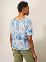 Broderie Print Mix Two Way Top