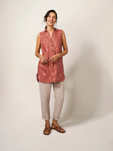 Banji Sleeveless Linen Tunic