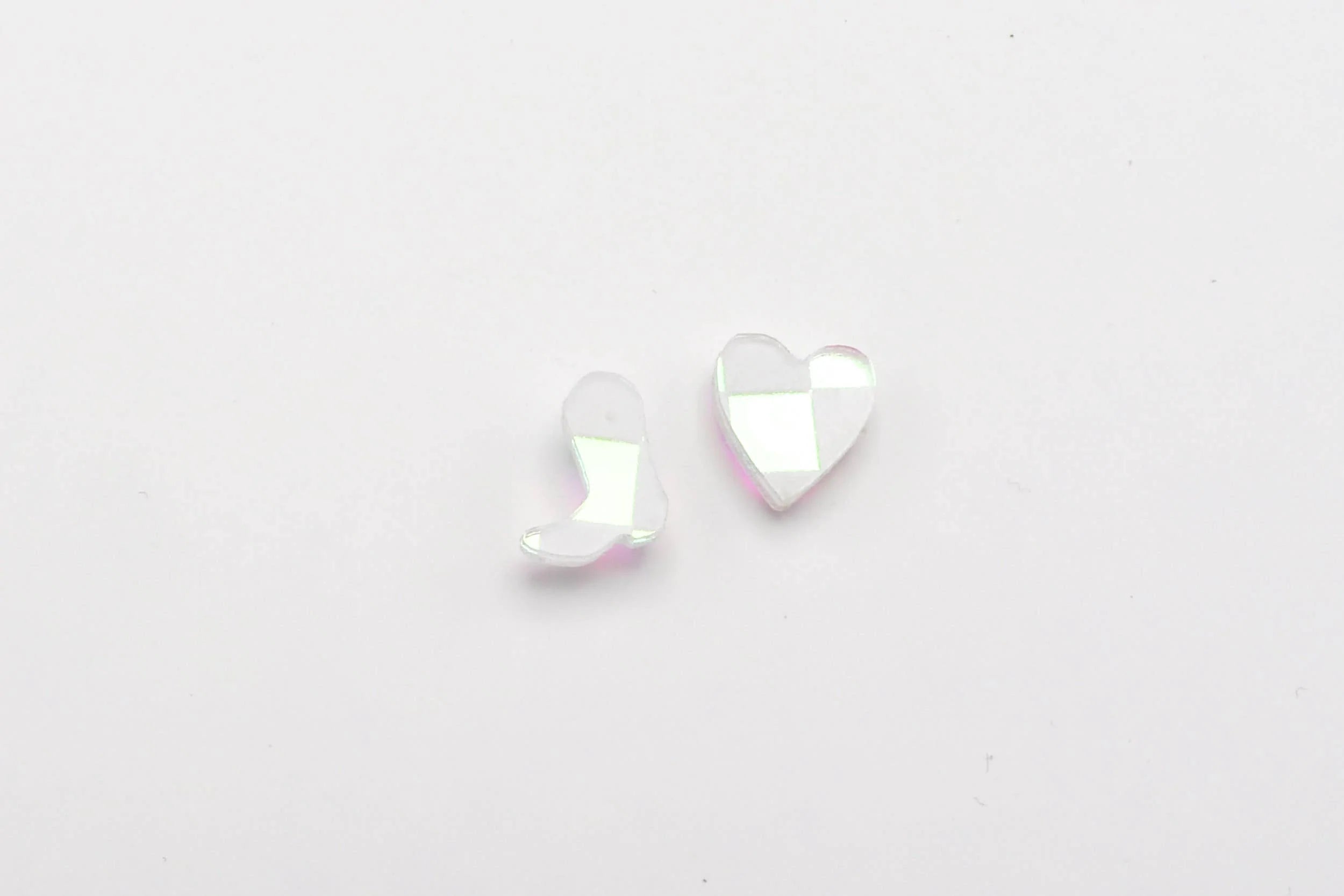Boots + Hearts Charm Stud Earring