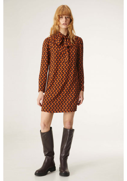 Zig Zag Smock Mini Dress