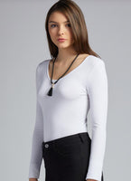 Bamboo Long Sleeve Scoop Neck Top