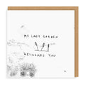 Lady Garden Square Greeting Card