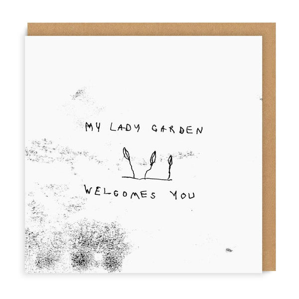 Lady Garden Square Greeting Card