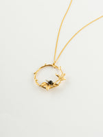 Bee & Leafy Ring Necklace