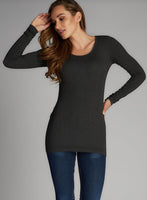 Bamboo Long Sleeve Scoop Neck Top