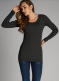 Bamboo Long Sleeve Scoop Neck Top