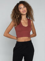 Bamboo Deep V Rib Top