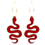 Coral Snake Hoop Earrings