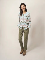 Luna Yoke Shirt - Ivory Multi