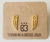 Carved Horn Studs