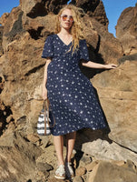 Lucy Dress - Navy Multi