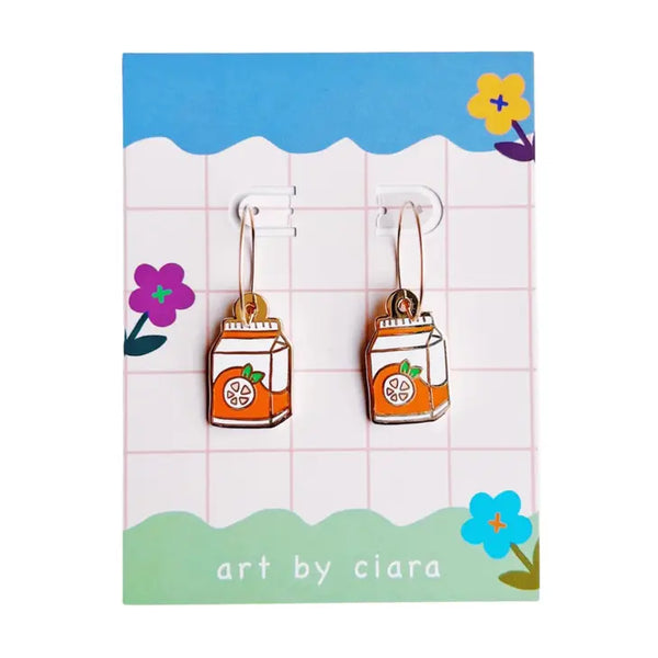 Juice Box Hoop Earring