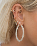 Chain Link Huggies Earrings