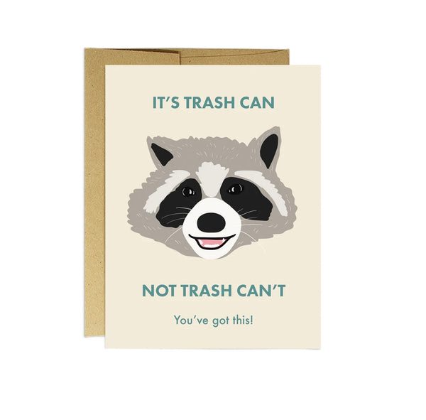Raccoon Trash Can Card