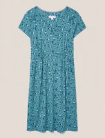 Tallie Eco Vero Jersey Dress - Teal Multi