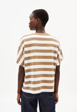 Kajaa Block Stripes Tee - Smoky Almond/Oatmilk