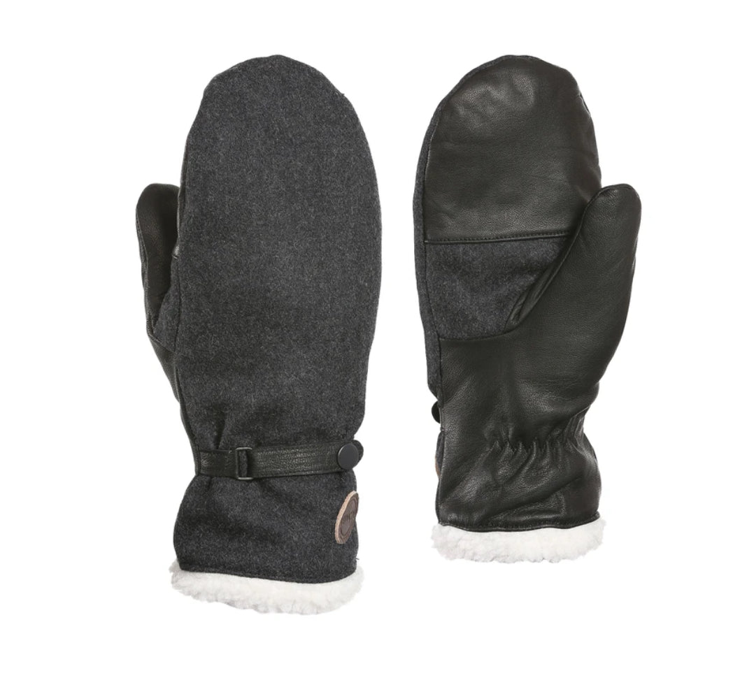 Darling Wool Blend Mittens - Black