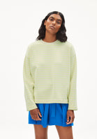 Frankaa Stripe Sweatshirt - Light Lime/ Undyed