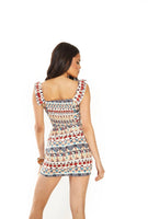 Brown Multi Frill Tank Top