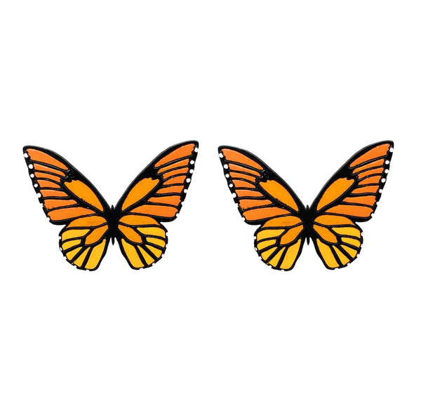 Statement Monarch Butterfly Stud Earrings