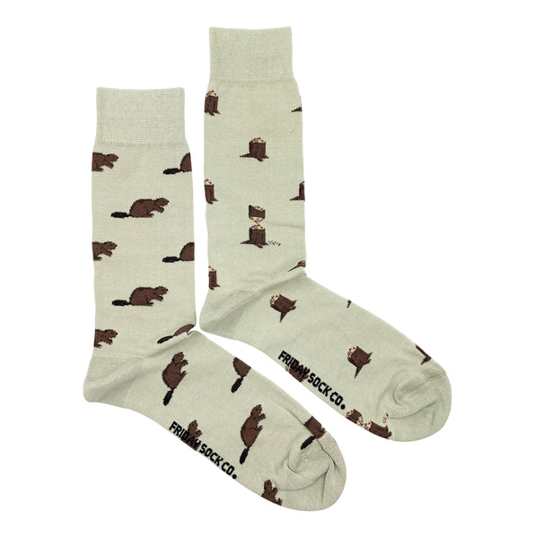 Beaver & Log Socks M