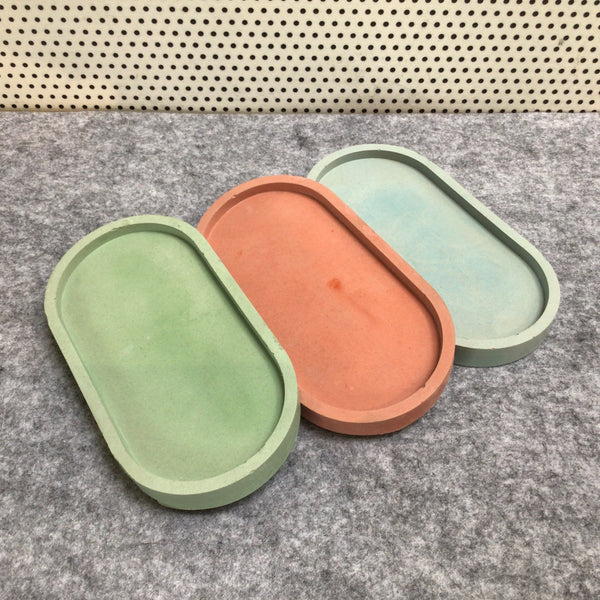 Concrete Oval Trinket Tray