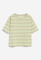 Finiaa Block Stripe T Shirt - Light Lime/Light Desert