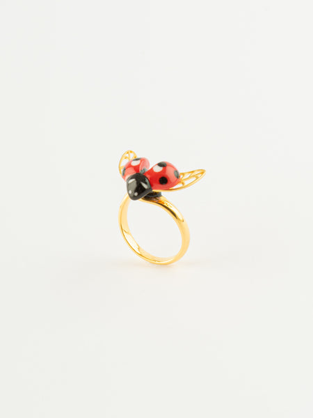 Ladybug Golden Wings Ring
