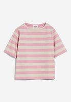Finiaa Block Stripe T Shirt - Raspberry Pink/Light Desert