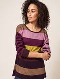 Olivia Stripe Jumper - Pink Multi