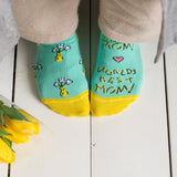 World’s Best Mom Mismatched Socks