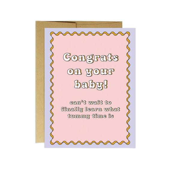 Baby Tummy Time Card