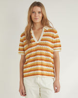 V Neck Knit Polo