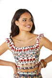 Brown Multi Frill Tank Top