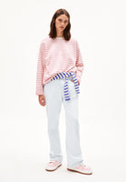 Frankaa Stripe Sweatshirt - Raspberry Pink/Undyed