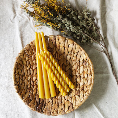 Beeswax Taper Candle Set