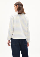 Nairaa Stripe Sweatshirt - Morning Sky/Undyed
