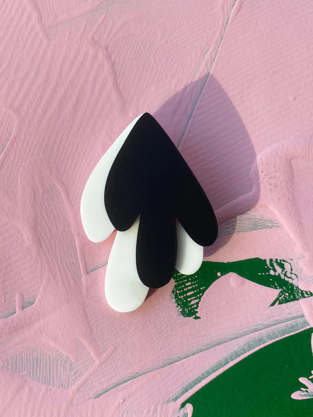 Artist Untitled Black + White Brooch