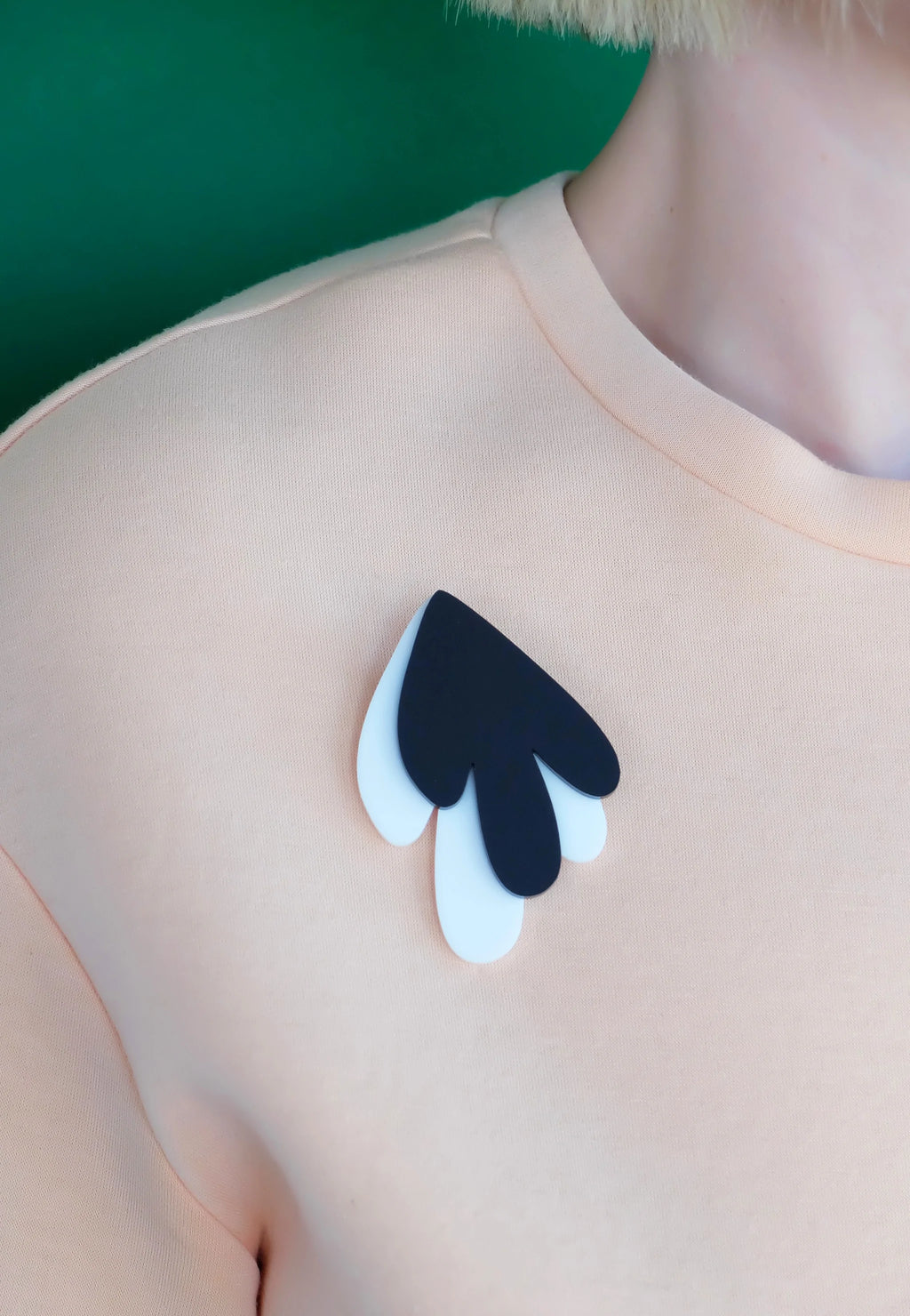 Artist Untitled Black + White Brooch