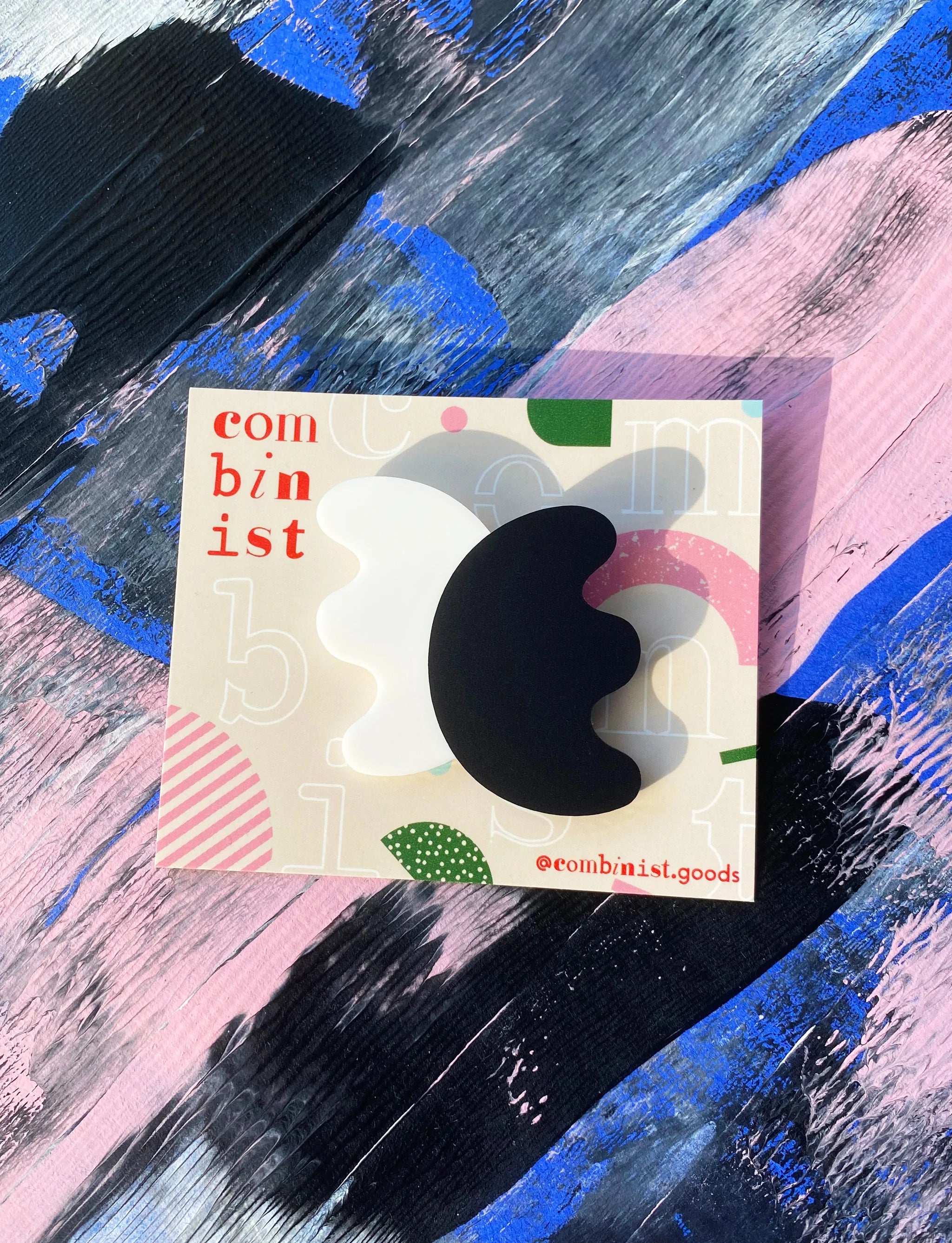 Artist Untitled Black + White Brooch
