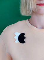 Artist Untitled Black + White Brooch