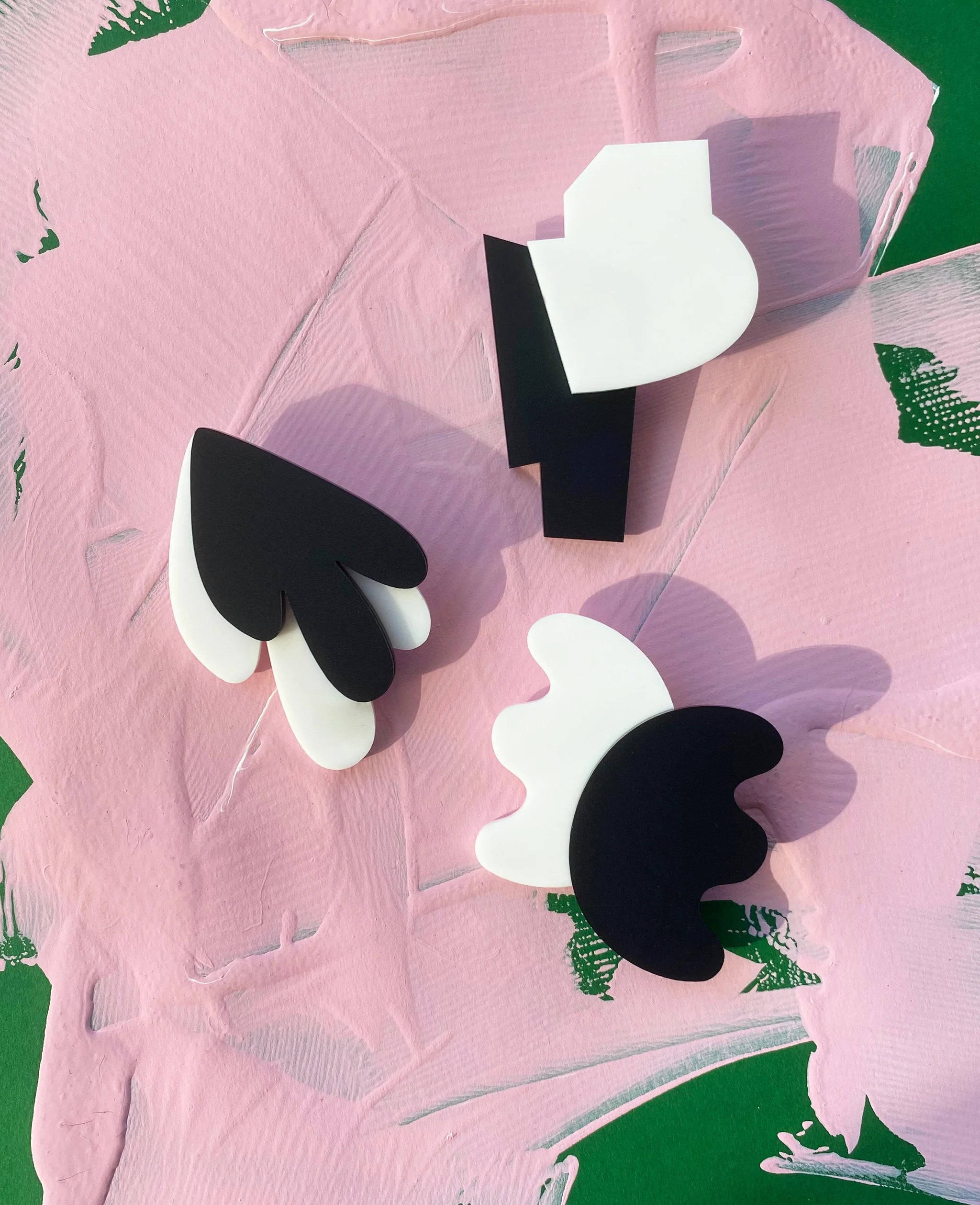 Artist Untitled Black + White Brooch
