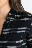 Ash Button-Up Shirt - Black Stripe