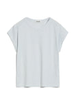 Oneliaa Lovely Stripes Organic Cotton T Shirt - Morning Sky/Oatmilk