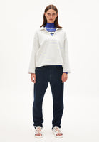 Nairaa Stripe Sweatshirt - Morning Sky/Undyed