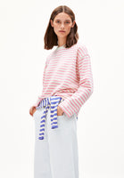 Frankaa Stripe Sweatshirt - Raspberry Pink/Undyed